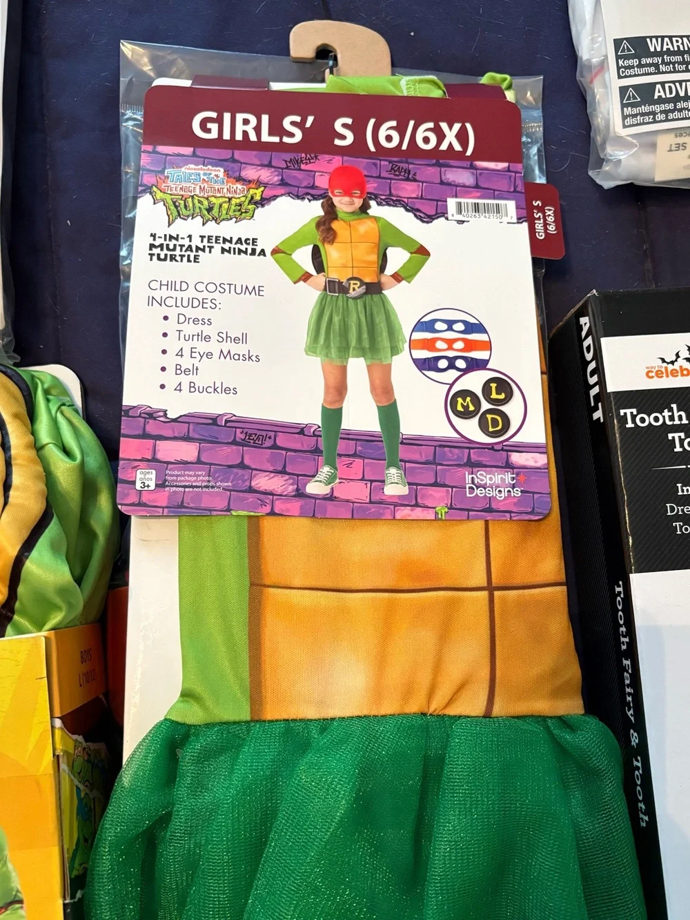 Girls' Teenage Mutant Ninja Turtle Costume - Green & Yellow